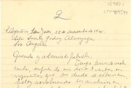 [Carta] 1945 dic. 12, San Juan, Argentina [a] Lucila Godoy, Los Angeles, [Estados Unidos]