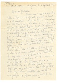 [Carta] 1956 ago. 21, San Juan, [Argentina] [a] Gabriela [Mistral]