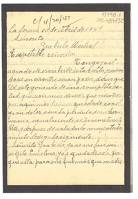 [Carta] 1947 abr. 10, La Serena, [Chile] [a] Gabriela Mistral