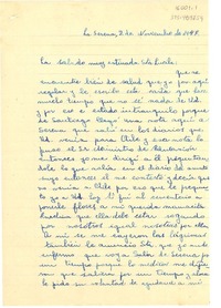 [Carta] 1947 nov. 2, La Serena, [Chile] [a] Lucila [Godoy Alcayaga]