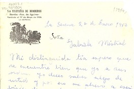 [Carta] 1956? ene. 27, La Serena, [Chile] [a] Gabriela Mistral