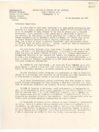 [Carta] 1949 dic. 13, Washington D. C., [Estados Unidos] [a] Estimadas compañeras