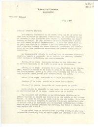 [Carta] 1947 abr. 17, Washington, [Estados Unidos] [a] Señorita Gabriela Mistral, 1305 Buena Vista Street, Monrovia, California