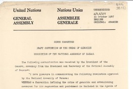[Carta] 1947 Oct. 30
