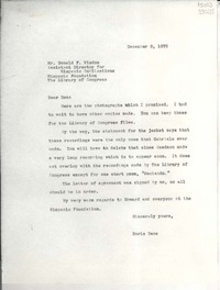[Carta] 1970 Dec. 2, [Estados Unidos] [a] Mr. Donald F. Wisdom