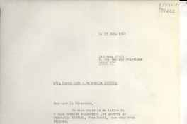 [Carta] 1967 juin 13, [Paris], [France] [a] Editions Stock [y] Gallimard, Paris, [France]