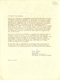 [Carta] 1972 June 16, [EE.UU.] [a] To Whom It May Concern