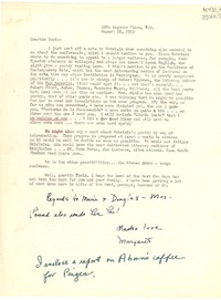 [Carta] 1953 Aug. 28, [Estados Unidos] [a] Querida Doris