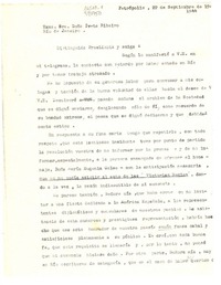 [Carta] 1944 sept. 22, Petrópolis, [Brasil] [a la] Exma. Sra. Doña Iveta Ribeiro, Río de Janeiro, [Brasil]