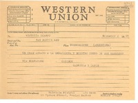 [Telegrama] 1955 nov. 4, Roslyn Harbor, [Estados Unidos] [a] Victoria Ocampo, Buenos Aires, Argentina