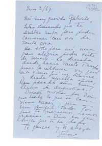 [Carta] 1957 ene. 3 [a] Mí muy querida Gabriela
