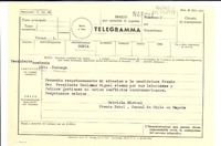 [Telegrama] [1952?], [Nápoles, Italia?] [a] Presidente Academia, Oslo, Noruega