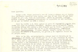 [Carta] 1949 abr. 2, [Mocambo], [México] [a la] Cara Querida
