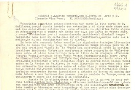 [Carta] 1942 nov. 27, Petrópolis, [Brasil] [a los] Señores D. Agustin Edwards, Don G. Perez de Arce y D. Clemente Diaz León, El Mercurio, Santiago, [Chile]