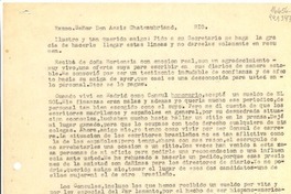 [Carta] [al] Excmo. Señor Don Assis Chateaubriand, Rio, [Brasil]