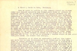 [Carta] 1943 feb. 20, Petrópolis, [Brasil] [a] Winett y Pablo de Roka [i.e. Rokha], Santiago, [Chile]