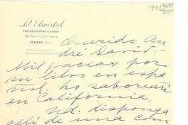 [Carta] [1946, Paris, Francia] [a] Querido André David