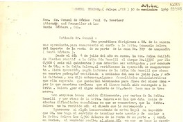 [Carta] 1949 oct. 30, Jalapa, Veracruz, [México] [a] Hon. Sr. Cónsul de México Paul G. Sweetser, Attornay and Counsellor at Law, santa Bárbara, Cal.