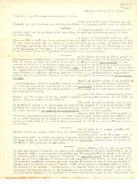 [Carta] 1952 feb. 13, Nápoles, [Italia] [al] Respetado y querido amigo D. Jaime Torres Bodet