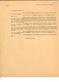 [Carta] 1952 feb. 7, Nápoles, [Italia] [a] Mi querida Arismenia