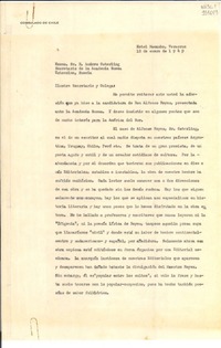 [Carta] 1949 ene. 12, Veracruz, [México] [a] Excmo. Sr. D. Anders Osterling, Secretario de la Academia Sueca, Estocolmo, Suecia