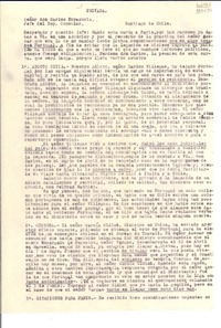 [Carta] 1937 mayo 5, Lisboa, [Portugal] [a] Señor Don Carlos Errázuriz, Jefe del Dep. Consular, Santiago de Chile