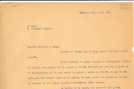 [Carta] 1952 ene. 9, Nápoles, [Italia] [a] Señor D. Bernardo Leyhton