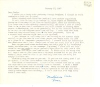 [Carta] 1957 Jan. 17 [a] Dear Doris [Dana]