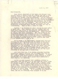 [Carta] 1957 Apr. 8, [Estados Unidos] [a] Dear Margaret