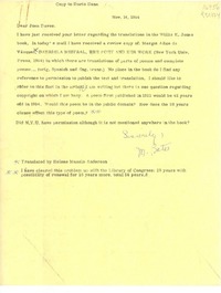 [Carta] 1964 Nov. 14, [EE.UU.] [a] Dear Joan Daves