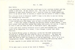 [Carta] 1964 Nov. 7, [EE.UU.] [a] Dear Doris [Dana]