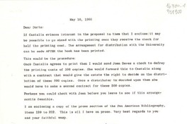 [Carta] 1968 May 16, [EE.UU.] [a] Dear Doris [Dana]