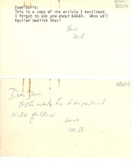 [Carta], [Estados Unidos] [a] Dear Doris