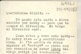 [Carta] [1952?], [Estados Unidos?] [a] Gildita [Pendola]