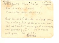 [Carta] 1957 Jan. 7, [Estados Unidos] [a] Jacques Maritain, Princeton, New Jersey