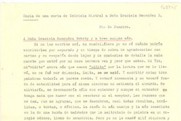 [Carta] 1943 oct., Rio de Janeiro, [Brasil] [a] Doña Graciela Menendez Behety y a tres amigas más
