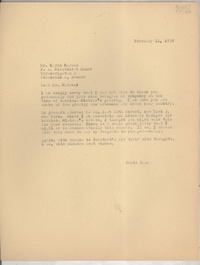 [Carta] 1958 Feb. 11 [a] Mr. Karin Marcus, P. A. Norstedt & Soner, Tryckerigatan 2, Stockholm 2, Sweden