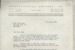[Carta] 1958 May 21, Bmé. Mitre 1192, Buenos Aires, Rep. Argentina [a] Miss Doris Dana, 204 East 20th St., New York, [EE.UU.]