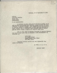 [Carta] 1957 sept. 30, Santiago, [Chile] [a los] Señores Editorial Kapelusz, Moreno 372, Buenos Aires, [Argentina]