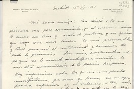 [Carta] 1951 jul. 16, Conde de Peñalver, 60, Madrid, [España] [a] Gabriela Mistral, Napoli, [Italia]