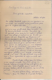 [Carta] 1989 mar. 18, Santiago de Chile [a] Doris querida recordada
