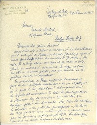 [Carta] 1955 feb. 9, Santiago, Chile [a] Gabriela Mistral, New York, [Estados Unidos]