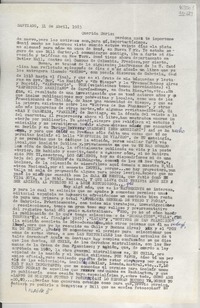 [Carta] 1983 abr. 31, Santiago, [Chile] [a] Querida Doris