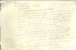 [Telegrama] 1954 aug. 3, [New York, Estados Unidos?] [a] [Roberto] Aldunate, Ministro de Relaciones, Chile