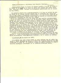 [Carta] 1937 jul. 10, Copenhague, [Dinamarca] [al] Excmo. Sr. Gerente o Direttore del Credito Italiano