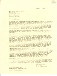 [Carta] 1971 Oct. 1, Bridgehampton, New York, [Estados Unidos] [a] Clara Doctor