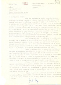 [Carta] 1954 mar. 22, BeverungenWeser, Weserstrasse 17, Alemania [a la] Señora Gabriela Mistral, Spruce Street, Roslyn Harbour, Long Island, [EE.UU.]