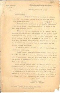 [Oficio] N° 4025, 1950 oct. 30, Veracruz, [México] [al] Señor Ministro de Relaciones Exteriores, Santiago de Chile