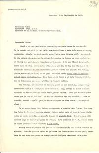[Carta] 1950 sept. 30, Veracruz, [México] [al] Reverendo Padre, Alexander WPSE [i.e. Wyse], O. F. M., Director de la Academia de Historia Franciscana