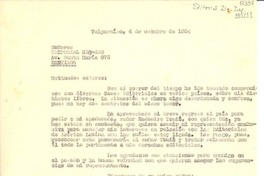 [Carta] 1954 oct. 4, Valparaíso, [Chile] [a] Señores Editorial Zig Zag, Av. Santa María 076, Santiago